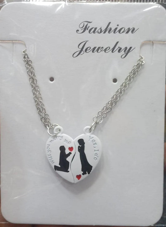 2 Layered Silver Plated Artificial Stones Locket