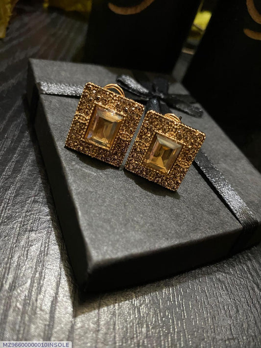 Modern Design Artificial Stones Studs 2PCS