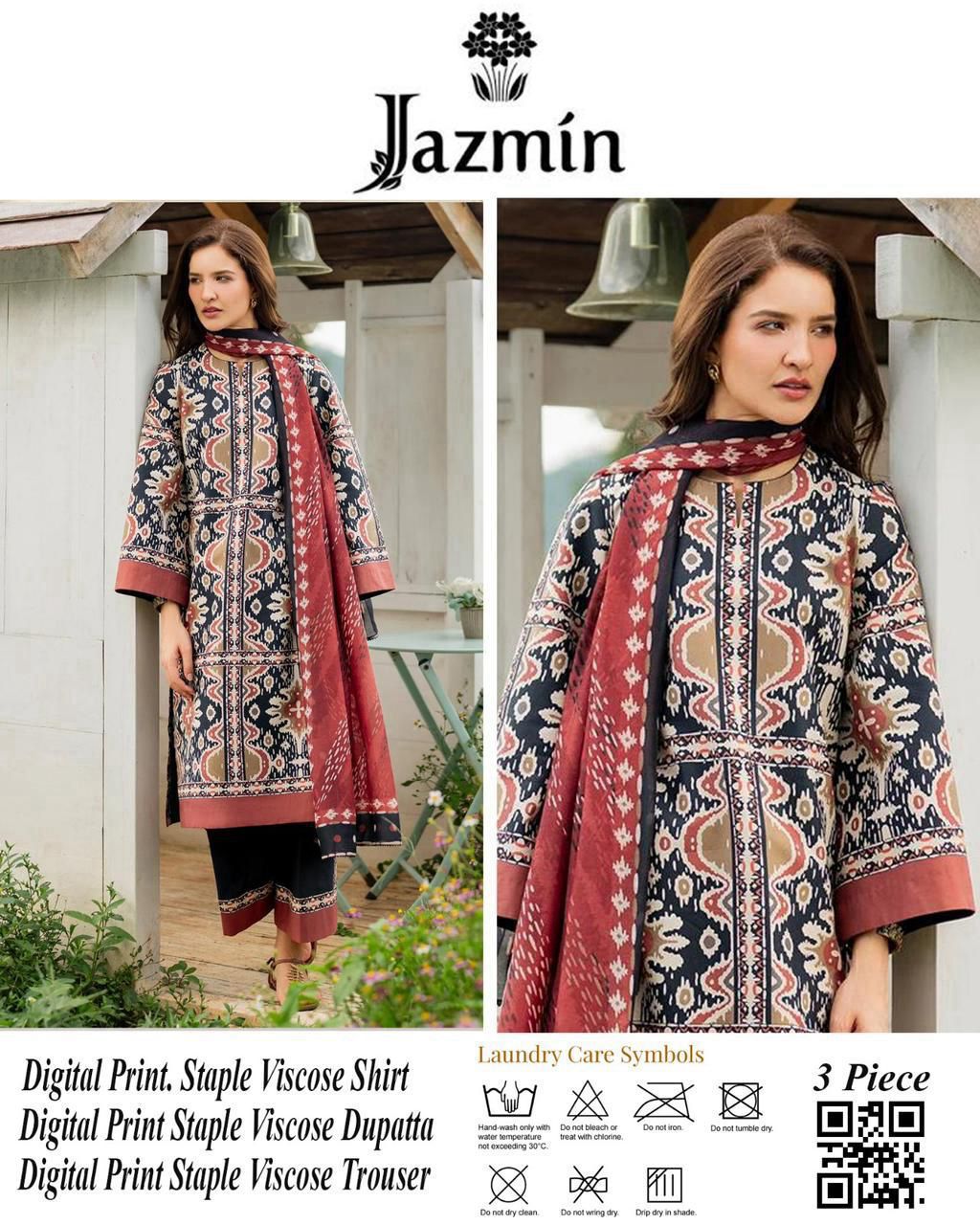 JAZMIN Viscose 3-Piece Suits 10 Designs