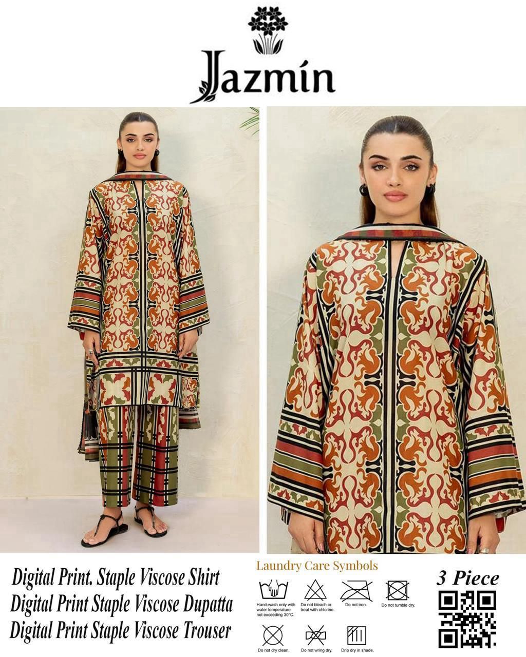 JAZMIN Viscose 3-Piece Suits 10 Designs
