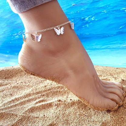 Gold Plated Artificial Stones Anklet