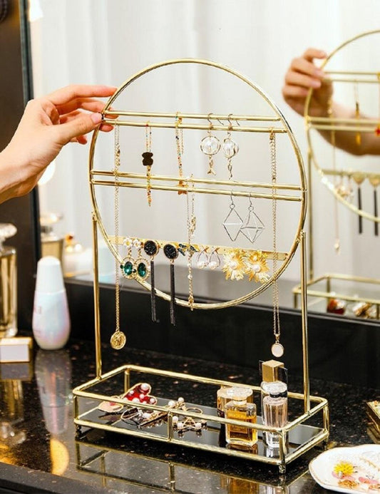 Jewelry Rack Makeup Storage Shelf Earring Organizer Display Holder Cosmetic Storage