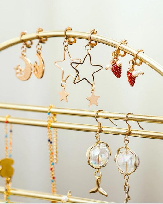 Jewelry Rack Makeup Storage Shelf Earring Organizer Display Holder Cosmetic Storage