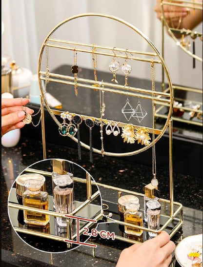 Jewelry Rack Makeup Storage Shelf Earring Organizer Display Holder Cosmetic Storage