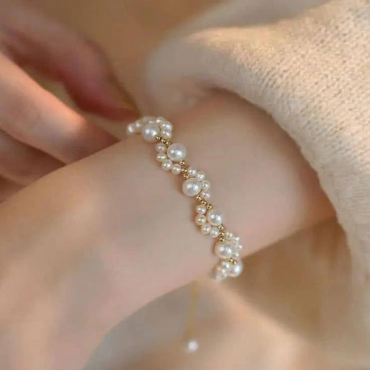 1 Pc Resin Plated Beautiful Pearl Bracelet
