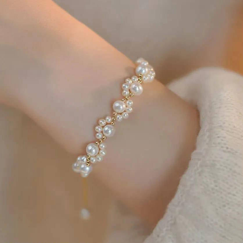 1 Pc Resin Plated Beautiful Pearl Bracelet