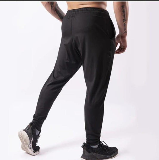 Men's Printed Polyester Track Suit  2 Pcs Set in Black