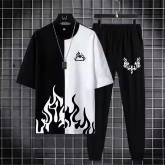 2 Pcs Men's Printed Track Suit