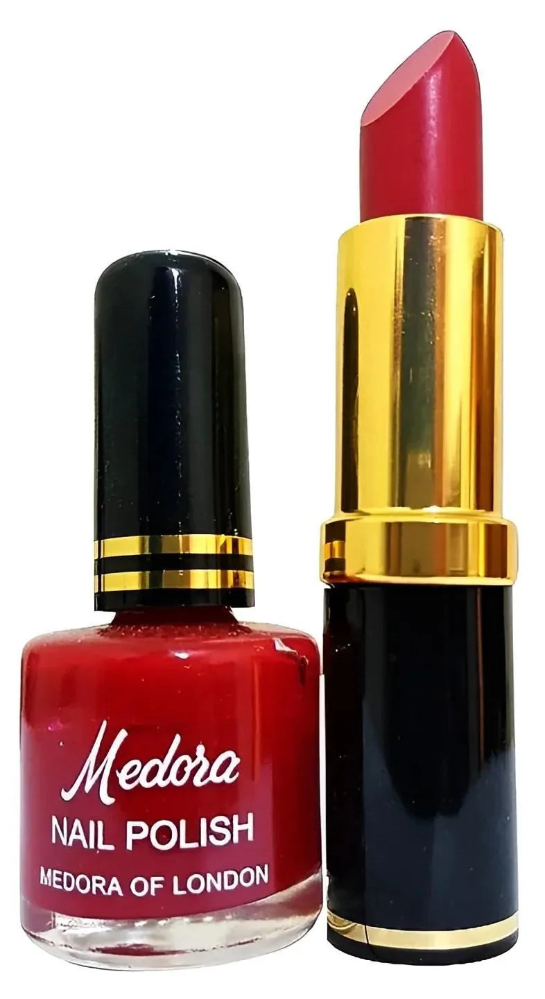 2 In 1 Medora Lipstick & Nail Polish Bundle - High Pigmented