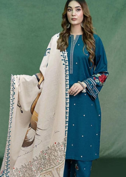 Premium Dhanak 3PC Embroidered Suit 2