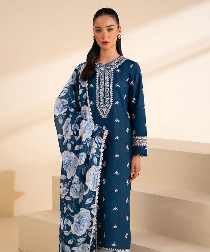 Premium Dhanak 3PC Embroidered Suit 1