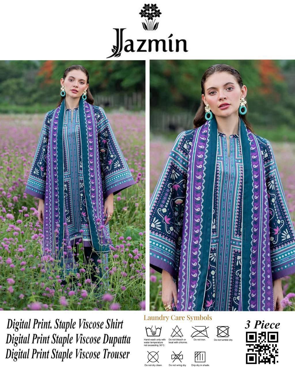 JAZMIN Viscose 3-Piece Suits 10 Designs